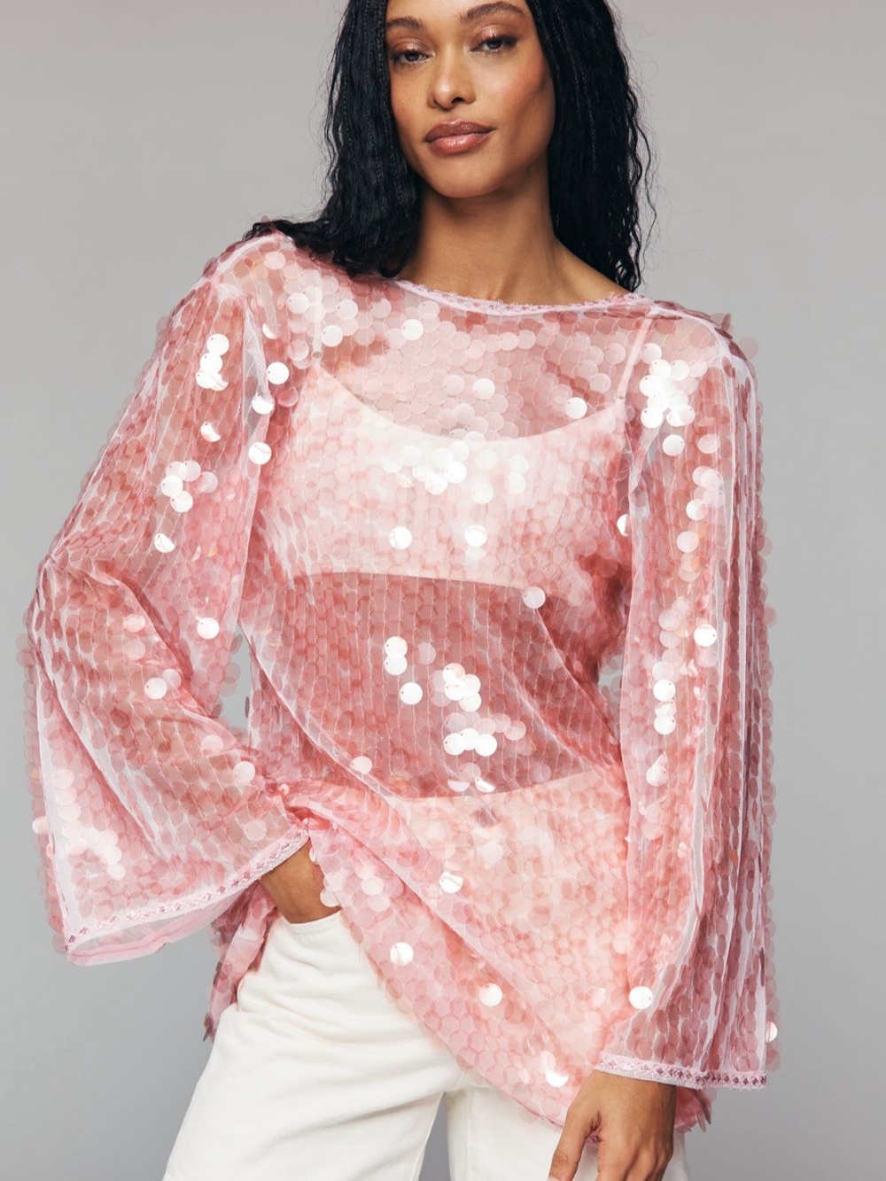 Anthropologie Celandine Sequin Mini Tunic
